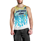 Personalized Gold Coast Titans Men Tank Top Y2K Grunge Aesthetic With Cyber Flames and Starburst Graphics