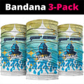 Personalized Gold Coast Titans Neck Gaiter Y2K Grunge Aesthetic With Cyber Flames and Starburst Graphics