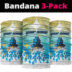 Personalized Gold Coast Titans Neck Gaiter Y2K Grunge Aesthetic With Cyber Flames and Starburst Graphics