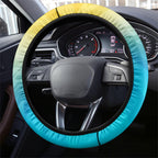 Gold Coast Titans Steering Wheel Cover Y2K Grunge Aesthetic With Cyber Flames and Starburst Graphics