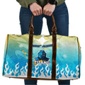 Personalized Gold Coast Titans Travel Bag Y2K Grunge Aesthetic With Cyber Flames and Starburst Graphics