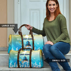 Personalized Gold Coast Titans Travel Bag Y2K Grunge Aesthetic With Cyber Flames and Starburst Graphics