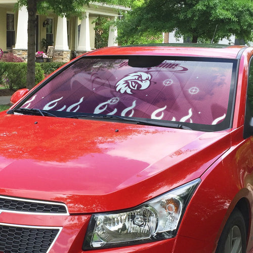 Personalized Manly Warringah Sea Eagles Auto Sun Shade Y2K Grunge Aesthetic With Cyber Flames and Starburst Graphics