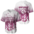 Personalized Manly Warringah Sea Eagles Baseball Jersey Y2K Grunge Aesthetic With Cyber Flames and Starburst Graphics