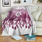 Personalized Manly Warringah Sea Eagles Blanket Y2K Grunge Aesthetic With Cyber Flames and Starburst Graphics