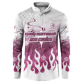 Personalized Manly Warringah Sea Eagles Button Sweatshirt Y2K Grunge Aesthetic With Cyber Flames and Starburst Graphics