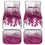 Personalized Manly Warringah Sea Eagles Car Mats Y2K Grunge Aesthetic With Cyber Flames and Starburst Graphics