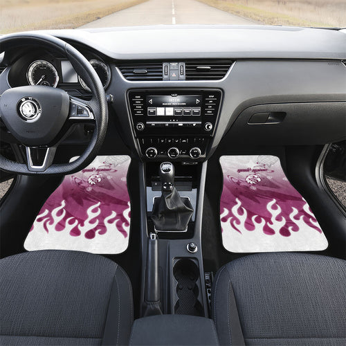 Personalized Manly Warringah Sea Eagles Car Mats Y2K Grunge Aesthetic With Cyber Flames and Starburst Graphics