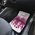 Personalized Manly Warringah Sea Eagles Car Mats Y2K Grunge Aesthetic With Cyber Flames and Starburst Graphics