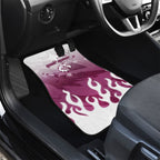 Personalized Manly Warringah Sea Eagles Car Mats Y2K Grunge Aesthetic With Cyber Flames and Starburst Graphics