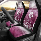 Personalized Manly Warringah Sea Eagles Car Seat Cover Y2K Grunge Aesthetic With Cyber Flames and Starburst Graphics