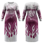 Personalized Manly Warringah Sea Eagles Couples Matching Long Sleeve Bodycon Dress and Long Sleeve Button Shirt Y2K Grunge Aesthetic With Cyber Flames and Starburst Graphics
