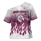 Personalized Manly Warringah Sea Eagles Cross Shoulder Shirt Y2K Grunge Aesthetic With Cyber Flames and Starburst Graphics