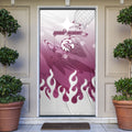 Personalized Manly Warringah Sea Eagles Door Cover Y2K Grunge Aesthetic With Cyber Flames and Starburst Graphics