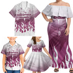 Personalized Manly Warringah Sea Eagles Family Matching Off Shoulder Maxi Dress and Hawaiian Shirt Y2K Grunge Aesthetic With Cyber Flames and Starburst Graphics