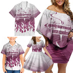 Personalized Manly Warringah Sea Eagles Family Matching Off Shoulder Short Dress and Hawaiian Shirt Y2K Grunge Aesthetic With Cyber Flames and Starburst Graphics
