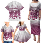 Personalized Manly Warringah Sea Eagles Family Matching Puletasi and Hawaiian Shirt Y2K Grunge Aesthetic With Cyber Flames and Starburst Graphics
