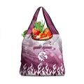 Personalized Manly Warringah Sea Eagles Grocery Bag Y2K Grunge Aesthetic With Cyber Flames and Starburst Graphics