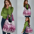 Personalized Manly Warringah Sea Eagles Grocery Bag Y2K Grunge Aesthetic With Cyber Flames and Starburst Graphics