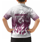 Personalized Manly Warringah Sea Eagles Hawaiian Shirt Y2K Grunge Aesthetic With Cyber Flames and Starburst Graphics