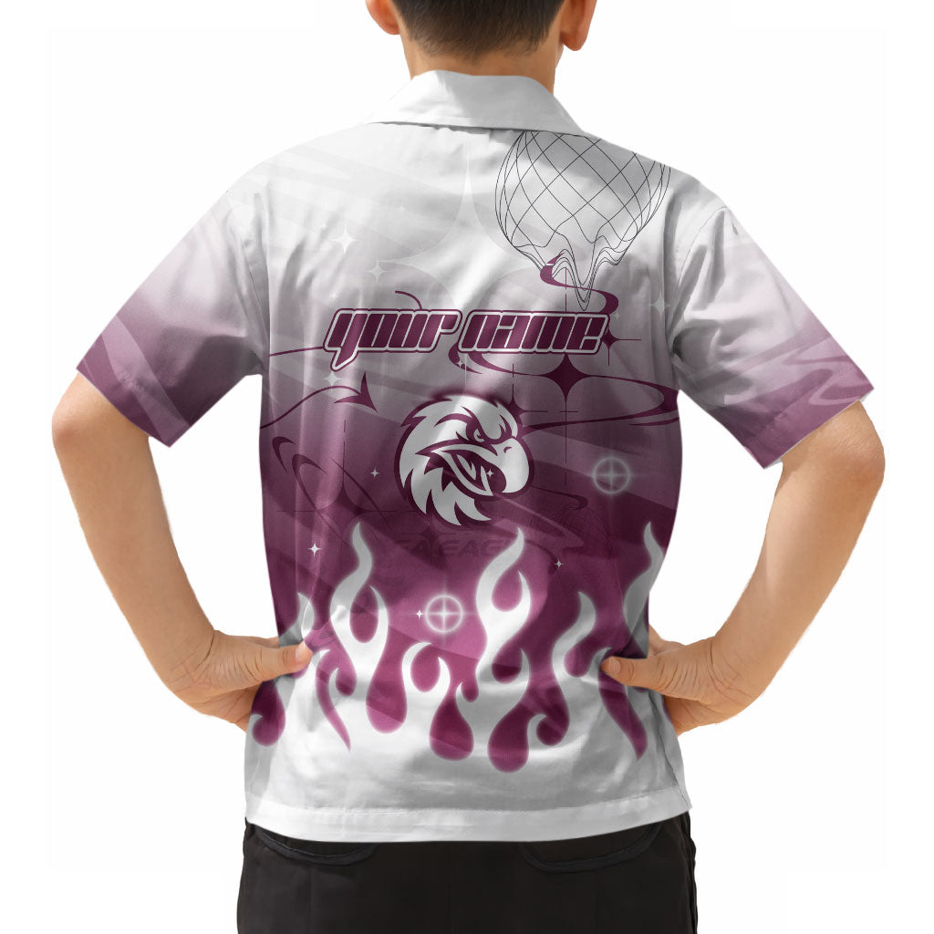 Personalized Manly Warringah Sea Eagles Hawaiian Shirt Y2K Grunge Aesthetic With Cyber Flames and Starburst Graphics
