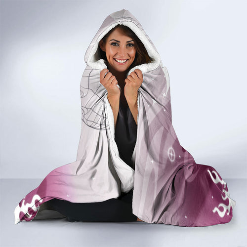 Personalized Manly Warringah Sea Eagles Hooded Blanket Y2K Grunge Aesthetic With Cyber Flames and Starburst Graphics