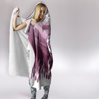 Personalized Manly Warringah Sea Eagles Hooded Blanket Y2K Grunge Aesthetic With Cyber Flames and Starburst Graphics