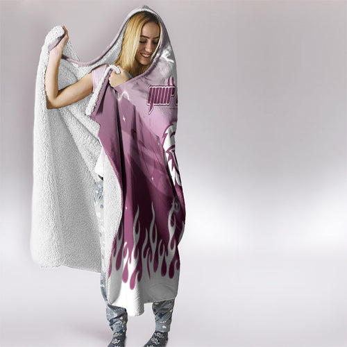 Personalized Manly Warringah Sea Eagles Hooded Blanket Y2K Grunge Aesthetic With Cyber Flames and Starburst Graphics