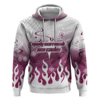 Personalized Manly Warringah Sea Eagles Hoodie Y2K Grunge Aesthetic With Cyber Flames and Starburst Graphics