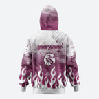 Personalized Manly Warringah Sea Eagles Hoodie Y2K Grunge Aesthetic With Cyber Flames and Starburst Graphics