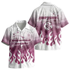 Personalized Manly Warringah Sea Eagles Kid Hawaiian Shirt Y2K Grunge Aesthetic With Cyber Flames and Starburst Graphics