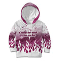 Personalized Manly Warringah Sea Eagles Kid Hoodie Y2K Grunge Aesthetic With Cyber Flames and Starburst Graphics