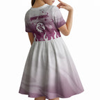 Personalized Manly Warringah Sea Eagles Kid Short Sleeve Dress Y2K Grunge Aesthetic With Cyber Flames and Starburst Graphics