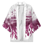 Personalized Manly Warringah Sea Eagles Kimono Y2K Grunge Aesthetic With Cyber Flames and Starburst Graphics