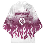 Personalized Manly Warringah Sea Eagles Kimono Y2K Grunge Aesthetic With Cyber Flames and Starburst Graphics