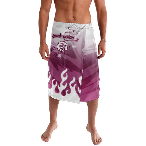 Personalized Manly Warringah Sea Eagles Lavalava Y2K Grunge Aesthetic With Cyber Flames and Starburst Graphics