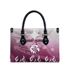 Personalized Manly Warringah Sea Eagles Leather Bag Y2K Grunge Aesthetic With Cyber Flames and Starburst Graphics