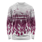 Personalized Manly Warringah Sea Eagles Long Sleeve Shirt Y2K Grunge Aesthetic With Cyber Flames and Starburst Graphics