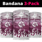 Personalized Manly Warringah Sea Eagles Neck Gaiter Y2K Grunge Aesthetic With Cyber Flames and Starburst Graphics