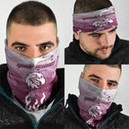 Personalized Manly Warringah Sea Eagles Neck Gaiter Y2K Grunge Aesthetic With Cyber Flames and Starburst Graphics