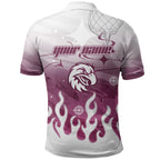 Personalized Manly Warringah Sea Eagles Polo Shirt Y2K Grunge Aesthetic With Cyber Flames and Starburst Graphics