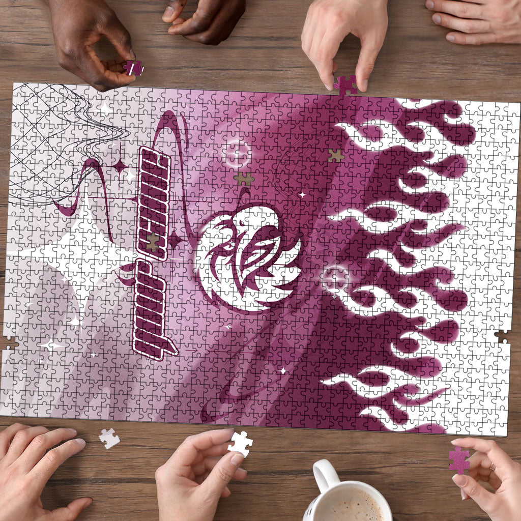 Personalized Manly Warringah Sea Eagles Puzzle Y2K Grunge Aesthetic With Cyber Flames and Starburst Graphics