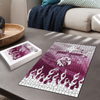 Personalized Manly Warringah Sea Eagles Puzzle Y2K Grunge Aesthetic With Cyber Flames and Starburst Graphics
