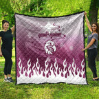 Personalized Manly Warringah Sea Eagles Quilt Y2K Grunge Aesthetic With Cyber Flames and Starburst Graphics