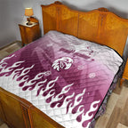Personalized Manly Warringah Sea Eagles Quilt Y2K Grunge Aesthetic With Cyber Flames and Starburst Graphics