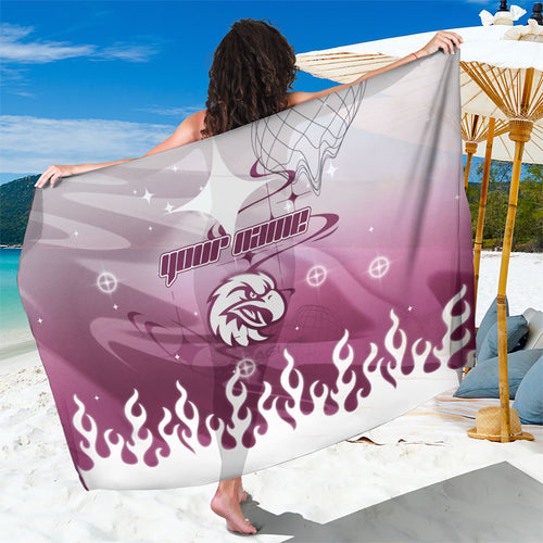 Personalized Manly Warringah Sea Eagles Sarong Y2K Grunge Aesthetic With Cyber Flames and Starburst Graphics