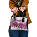 Personalized Manly Warringah Sea Eagles Shoulder Handbag Y2K Grunge Aesthetic With Cyber Flames and Starburst Graphics