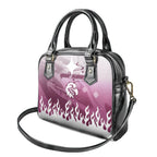 Personalized Manly Warringah Sea Eagles Shoulder Handbag Y2K Grunge Aesthetic With Cyber Flames and Starburst Graphics