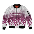Personalized Manly Warringah Sea Eagles Sleeve Zip Bomber Jacket Y2K Grunge Aesthetic With Cyber Flames and Starburst Graphics