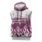 Personalized Manly Warringah Sea Eagles Sleeveless Hoodie Y2K Grunge Aesthetic With Cyber Flames and Starburst Graphics